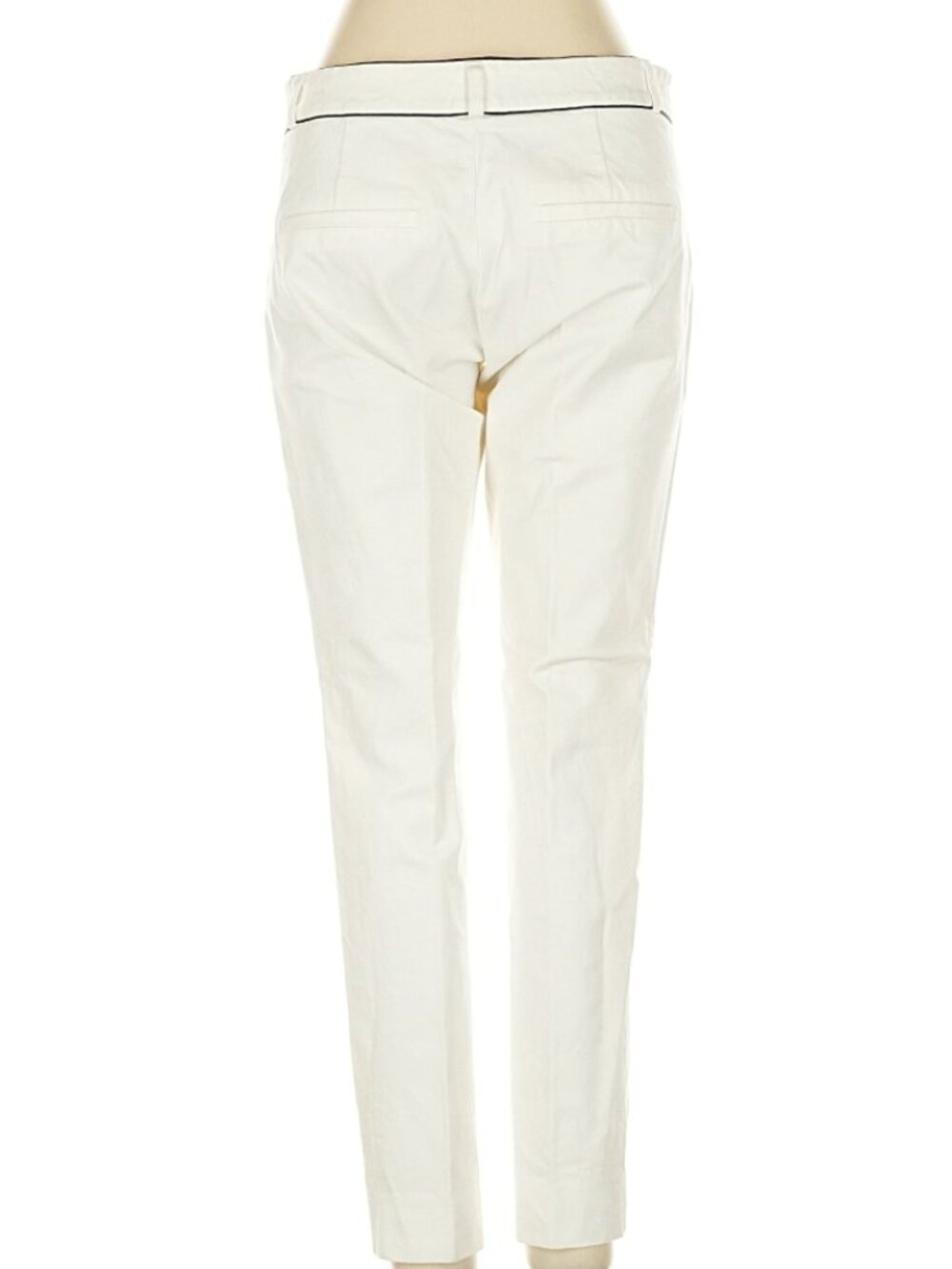 Banana Republic Sloan Pants White w/ Black Piping - Size 0